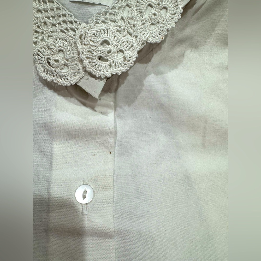 Lillian Vernon vintage White Detachable Lace Collar dicky NIP - Picture 11 of 12